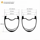 340g Ultralight 700C 35x31mm Wavy Carbon Tubeless Gravel / CX Rim